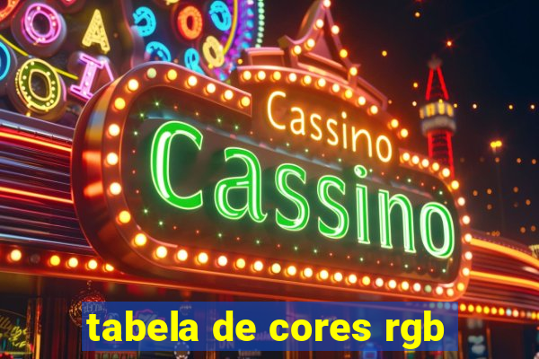 tabela de cores rgb